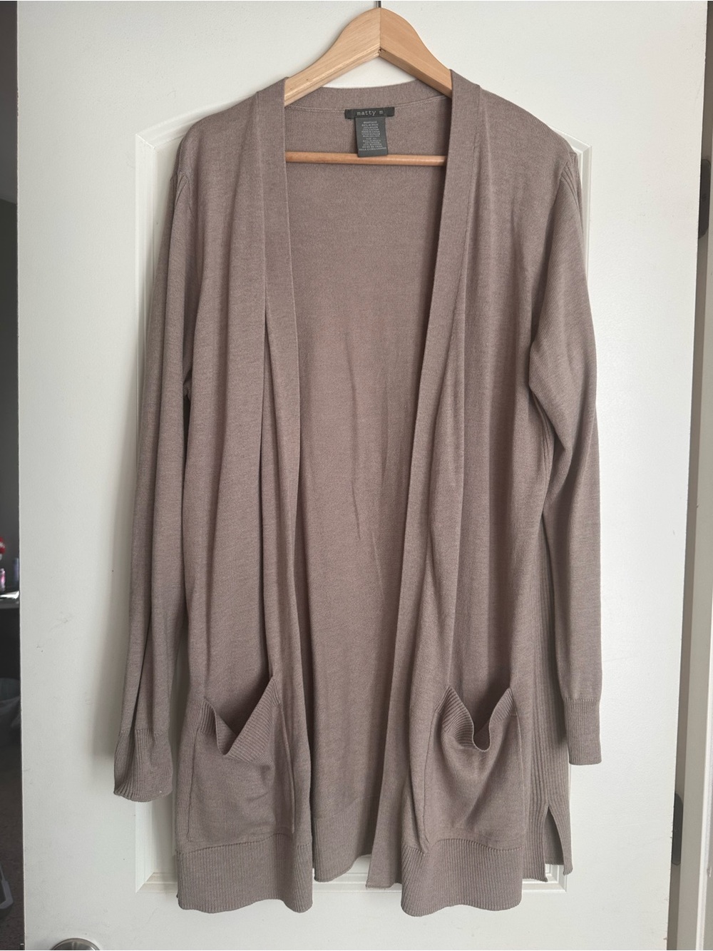 Matty M. Women's Open Front Long Sleeve Cardigan Sweater xl (S4)